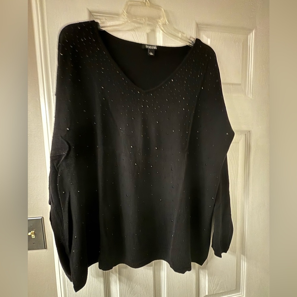 Beautiful Black Beaded Sweater.